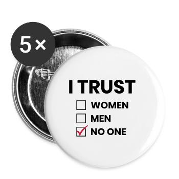 TRUST - I trust - Buttons small 1''/25 mm (5-pack) - white - Front