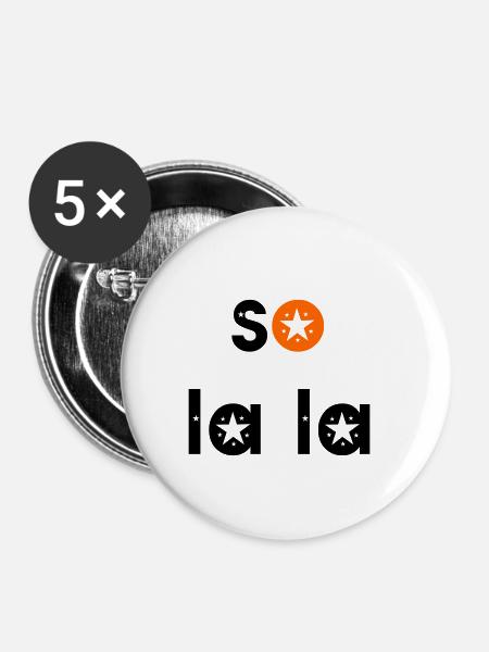 so la la - Buttons klein 25 mm (5er Pack) - Weiß