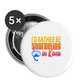 Top Kauai Snorkeling - Buttons small 1''/25 mm (5-pack) - white - Front