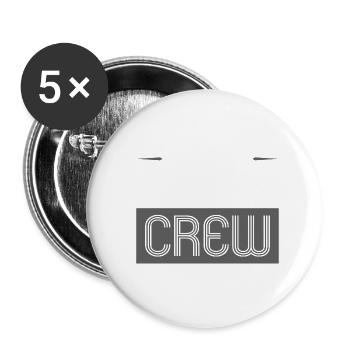 Camping Crew - Buttons klein 25 mm (5er Pack) - Weiß - Vorne