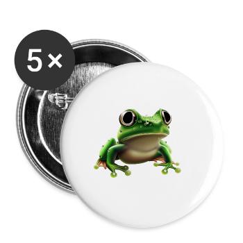 Rain Frog Water Drop Frog - Buttons small 1''/25 mm (5-pack) - white - Front