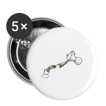 création de café - Lot de 5 petits badges (25 mm) - blanc - Devant