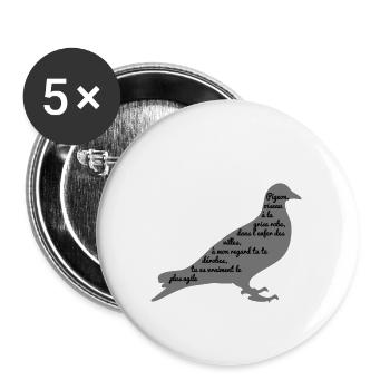 It happened near you - Poème Pigeon - Buttons small 1''/25 mm (5-pack) - white - Front