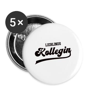 Lieblingskollegin Beste Kollegin Lieblings Kollege - Buttons klein 25 mm (5er Pack) - Weiß - Vorne