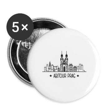 Prag Reise Schule Abitour Abireise Abifahrt Abitur - Buttons klein 25 mm (5er Pack) - Weiß - Vorne