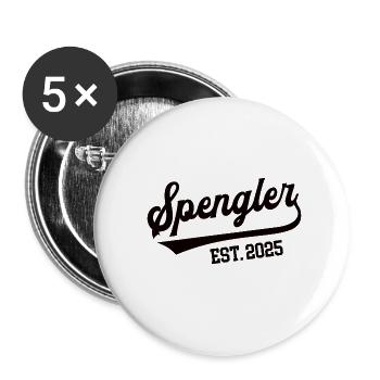 Spengler 2025 Beruf Spenglerei Lehre Lehrling - Buttons klein 25 mm (5er Pack) - Weiß - Vorne