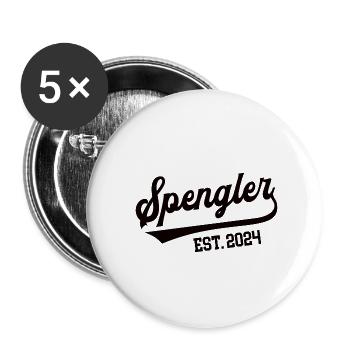 Spengler 2024 Beruf Spenglerei Klempnerei Meister - Buttons klein 25 mm (5er Pack) - Weiß - Vorne