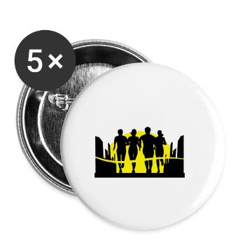 Runner, running - Buttons small 1''/25 mm (5-pack) - white - Front