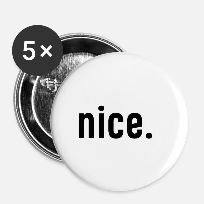 nice. - Buttons klein 25 mm (5er Pack) - Weiß