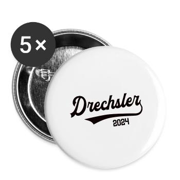 Drechsler 2024 Ausbildung Prüfung Tischler Azubi - Buttons klein 25 mm (5er Pack) - Weiß - Vorne