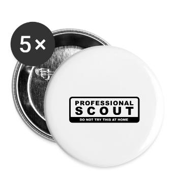 Professional Scout - Do not try this at home - Buttons klein 25 mm (5er Pack) - Weiß - Vorne
