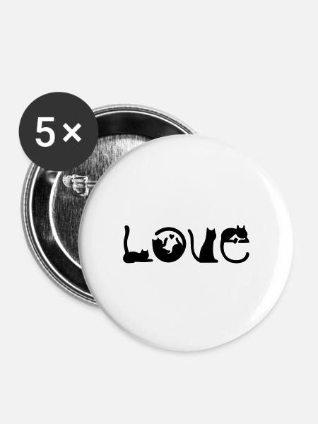 Versprechen - Buttons klein 25 mm (5er Pack) - Weiß