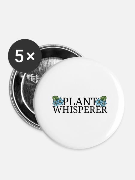Pflanzen - Buttons klein 25 mm (5er Pack) - Weiß