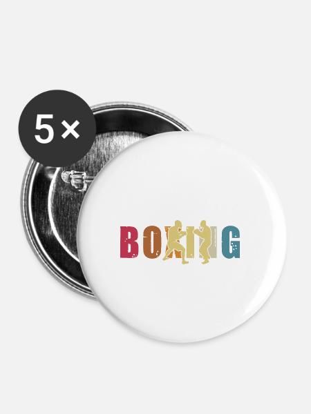 Boxen - Buttons klein 25 mm (5er Pack) - Weiß