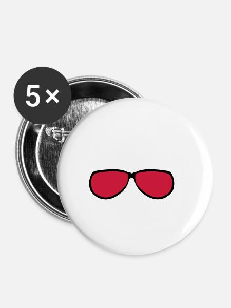 Sonnenbrille 5128 - Buttons klein 25 mm (5er Pack) - Weiß