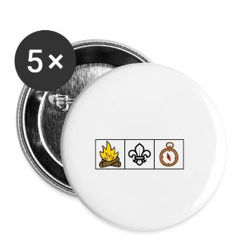 Scout / Scouting - Buttons small 1''/25 mm (5-pack) - white - Front