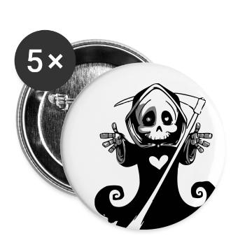 lovley grim reaper - Buttons small 1''/25 mm (5-pack) - white - Front