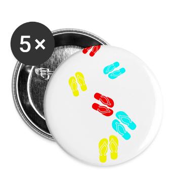 Flip-flops icon - Buttons small 1''/25 mm (5-pack) - white - Front