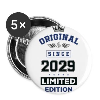 2029 limited edition Geburtstag - Buttons klein 25 mm (5er Pack) - Weiß - Vorne