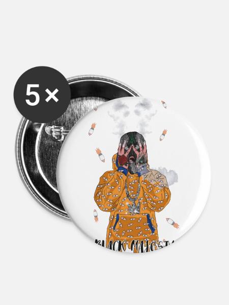 BLACKMASK 2K20 - Buttons klein 25 mm (5er Pack) - Weiß