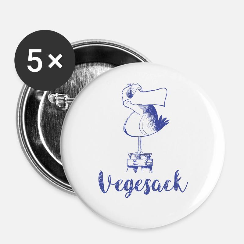 Vegesack Moewe - Buttons small 1''/25 mm (5-pack) - white