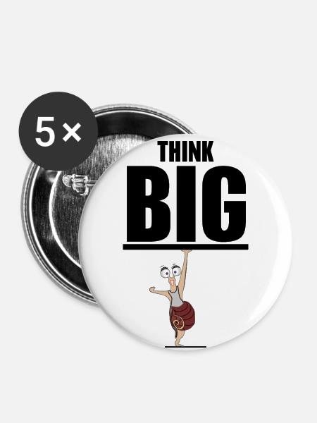 Motivation - Buttons klein 25 mm (5er Pack) - Weiß