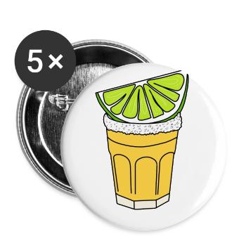 Tequila - Buttons klein 25 mm (5er Pack) - Weiß - Vorne