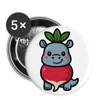 Rettipus - Buttons small 1''/25 mm (5-pack) - white - Front