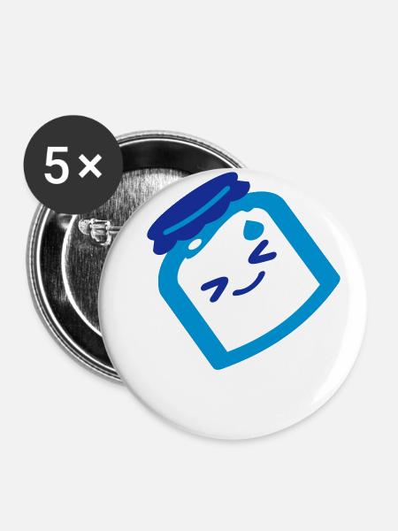 Sanshoku - Milch - Buttons klein 25 mm (5er Pack) - Weiß