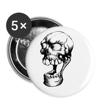 Laughing Dead - Buttons small 1''/25 mm (5-pack) - white - Front