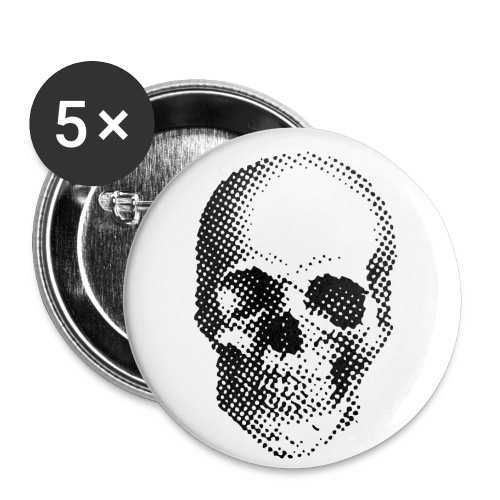 Skull & Bones No. 1 - schwarz/black - Buttons klein 25 mm (5er Pack)