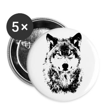 Cool OnePleasure Bad Wolf Look Gift Ideas - Buttons small 1''/25 mm (5-pack) - white - Front