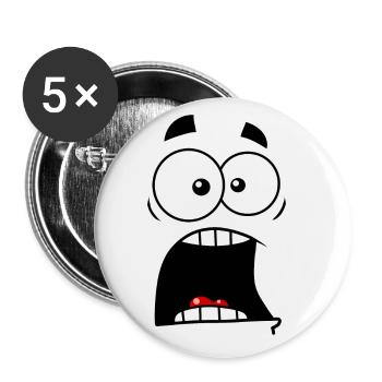 Schockiert - Buttons klein 25 mm (5er Pack) - Weiß - Vorne