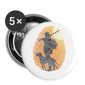 Jagd Jäger Jagd auf meine DNA - Buttons klein 25 mm (5er Pack) - Weiß - Vorne