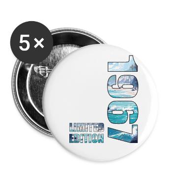 1967 Limited Edition T-Shirt Geburtstags Idee - Buttons klein 25 mm (5er Pack) - Weiß - Vorne