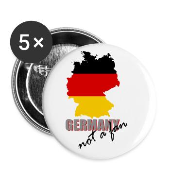Anti Deutschland Demo Protest - Buttons klein 25 mm (5er Pack) - Weiß - Vorne