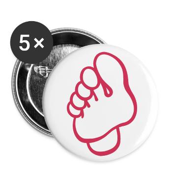 Foot - Foot Care - Podiatrist - Saying - Buttons small 1''/25 mm (5-pack) - white - Front