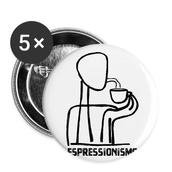 Espressionismo - Espresso - Kaffee trinken - Buttons klein 25 mm (5er Pack) - Weiß - Vorne