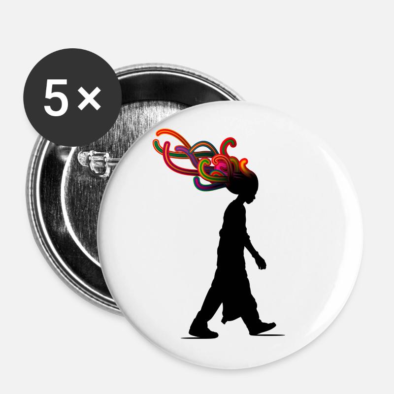 dreamer - Buttons small 1''/25 mm (5-pack) - white
