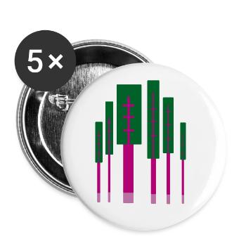 bettes - Lot de 5 petits badges (25 mm) - blanc - Devant