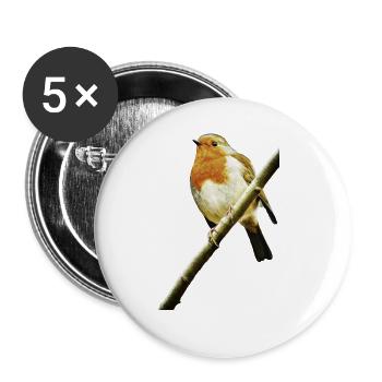 Robin - Buttons small 1''/25 mm (5-pack) - white - Front