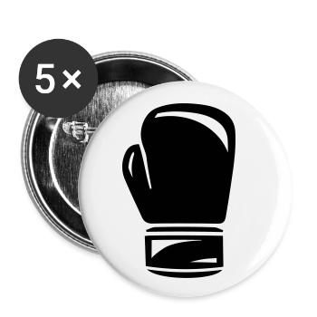 boxhandschuh - Buttons klein 25 mm (5er Pack) - Weiß - Vorne