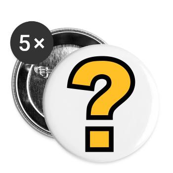 Question mark - Buttons small 1''/25 mm (5-pack) - white - Front