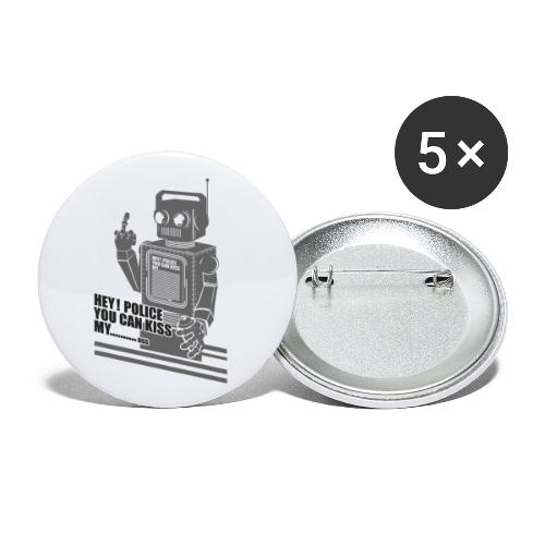 √ Hey police you can kiss my - Buttons/Badges lille, 25 mm (5-pack)