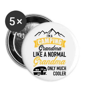 Caravane - Lot de 5 petits badges (25 mm) - blanc - Devant