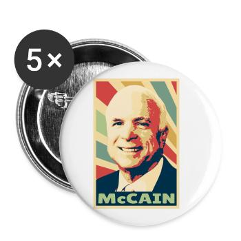John McCain Vintage Colors - Buttons small 1''/25 mm (5-pack) - white - Front