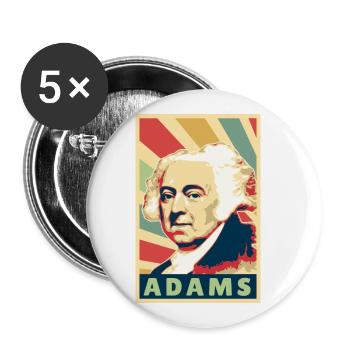John Adams Vintage Colors - Buttons small 1''/25 mm (5-pack) - white - Front