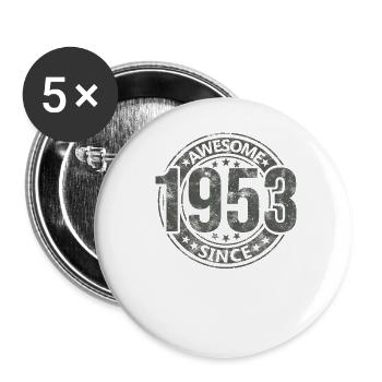 Génial depuis l’anniversaire rétro vintage 1953 - Lot de 5 petits badges (25 mm) - blanc - Devant
