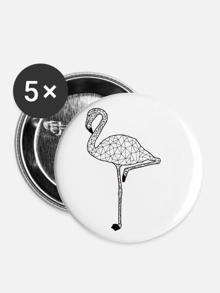 Flamingoo GeomeTRIX - Buttons klein 25 mm (5er Pack) - Weiß