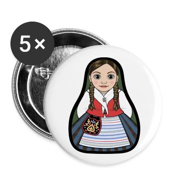 Stora Kopparberg - Buttons klein 25 mm (5er Pack) - Weiß - Vorne